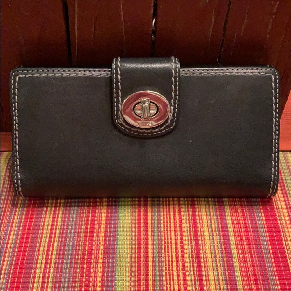 Vintage Coach Long Wallet - Black